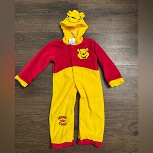 Disney Winnie the Pooh Red and Yellow Footed Onesie